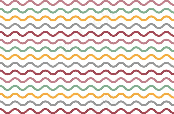 多彩波浪线条png元素素材