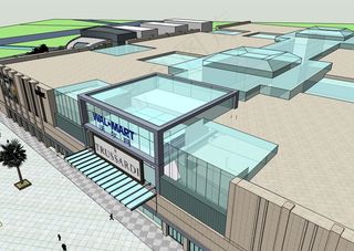 沿海某商业广场与住宅集合设计SU草...