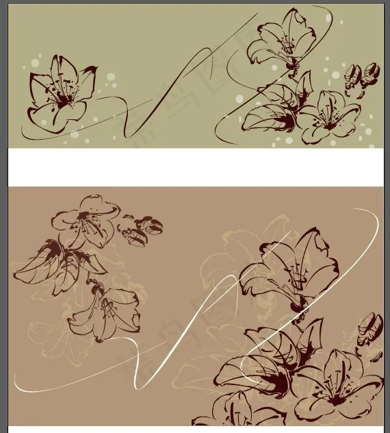 矢量花纹素材ai矢量模版下载