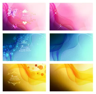 幻彩卡片背景矢量素材