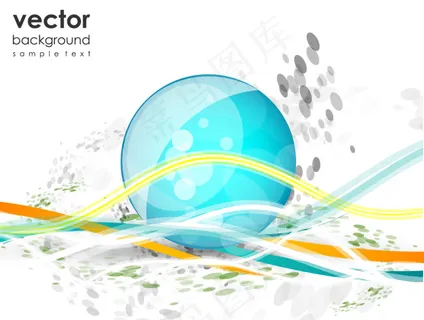 彩条圆球背景