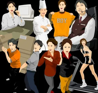 卡通人物集合图片