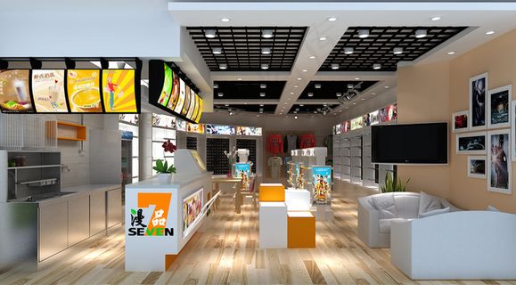 漫品动漫奶茶店图片