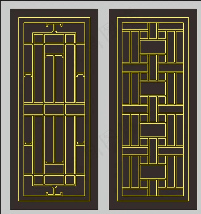 古建筑门窗图片cdr矢量模版下载