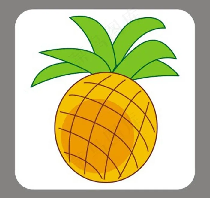 菠萝图片cdr矢量模版下载