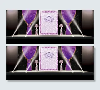 紫色欧式星空幕婚礼