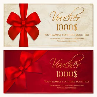 精美蝴蝶结礼券