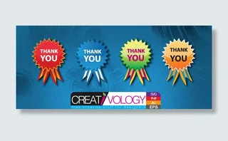 免费矢量谢谢您的标签