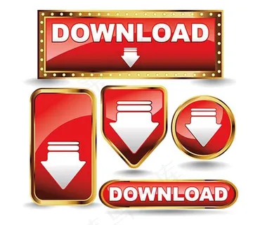 网页立体下载按钮矢量素材