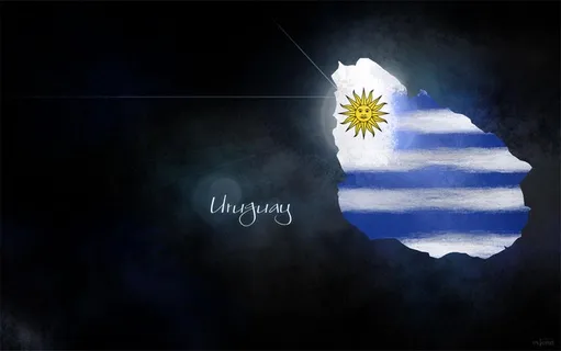 乌拉圭国旗创意桌面壁纸图片 乌拉圭国旗创意桌面壁纸图片