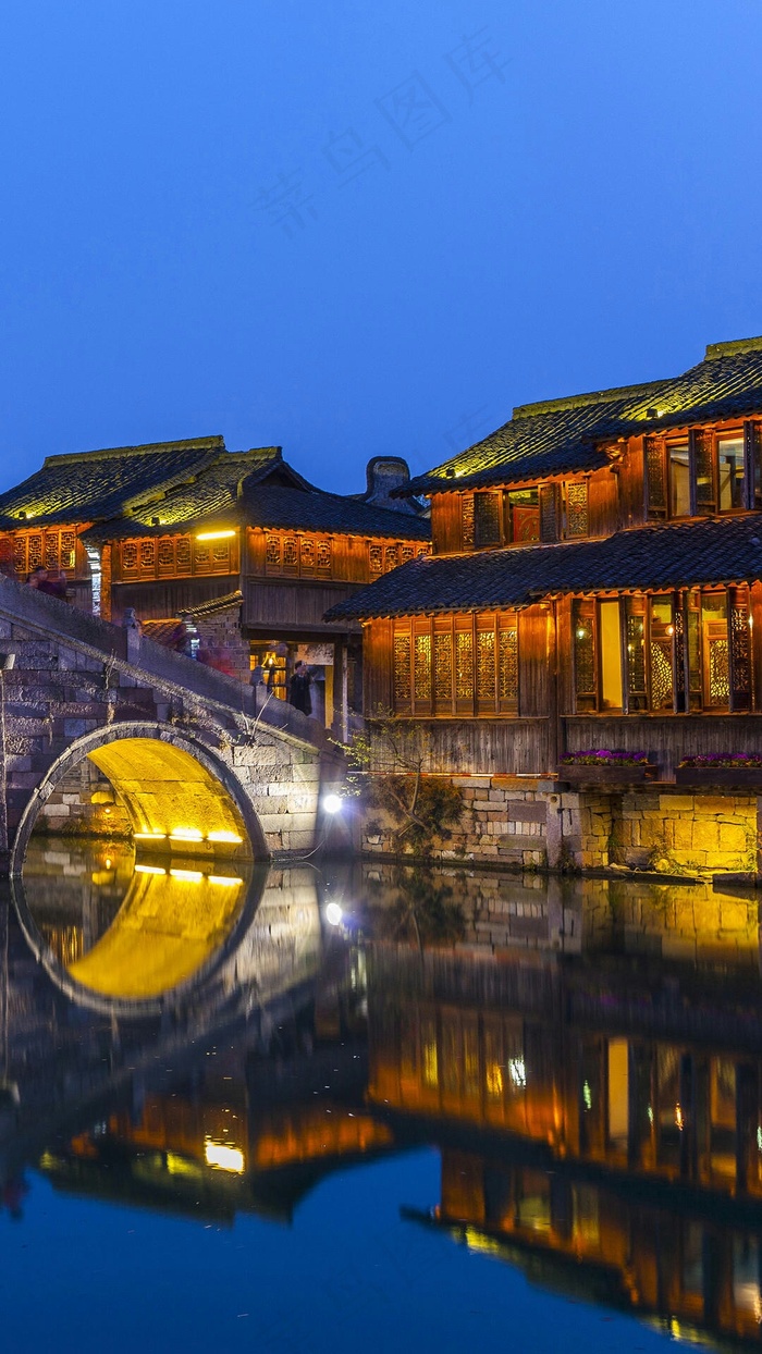 古建筑夜景高清摄影图片