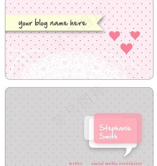 可爱斑点名片图片