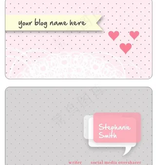 可爱斑点名片图片