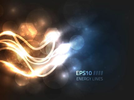 绚丽的霓虹灯星光背景01——矢量素...