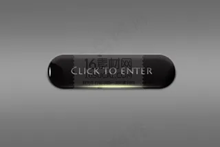 黑色水晶质感按钮PSD分层素材