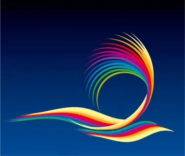 唯美彩色条纹背景