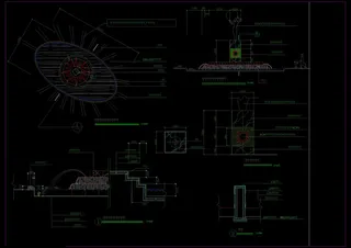 太阳广场中心雕塑平立面图