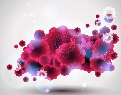 精美花卉装饰背景素材eps,ai矢量模版下载