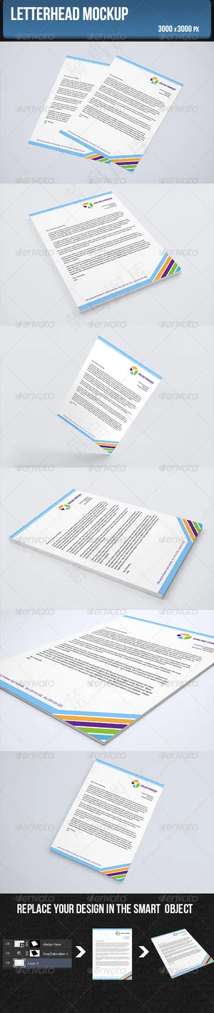 宣传单页DM设计效果图贴图样机模板...