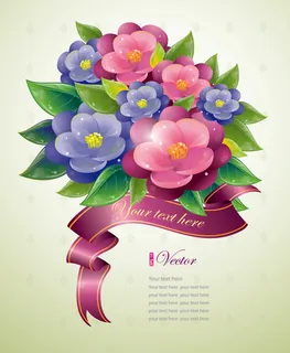 春天花卉背景矢量素材下载