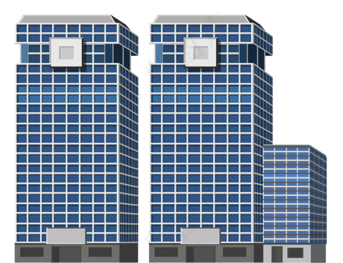 大厦城市建筑png素材合集都市免扣