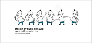 漫画活泼小男孩矢量素材 CDR