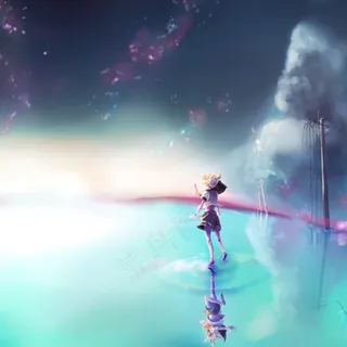 卡通梦幻清新小女孩背景