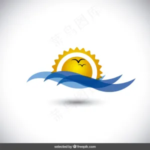 孤立的太阳和大海