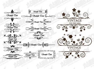 欧洲的年轻花边矢量素材