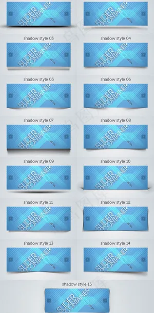 蓝色卡片横幅psd分层素材