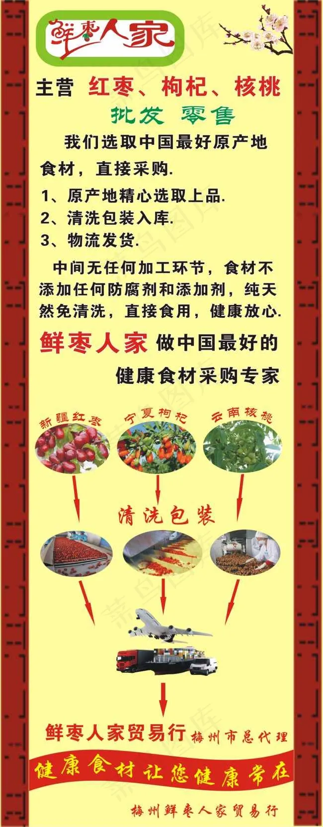 红枣 宁夏枸杞cdr矢量模版下载