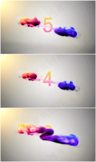 唯美五彩水墨倒计时片头视频