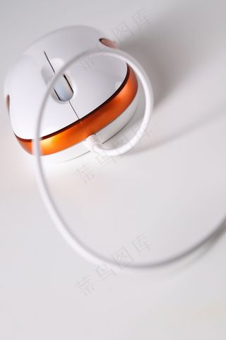 橙色白色时尚鼠标