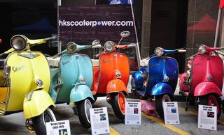 糖果色vespa图片