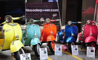 糖果色vespa图片