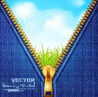 牛仔裤的设计元素矢量背景04