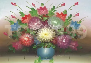 油画 手绘油画 花朵花卉(40x3...