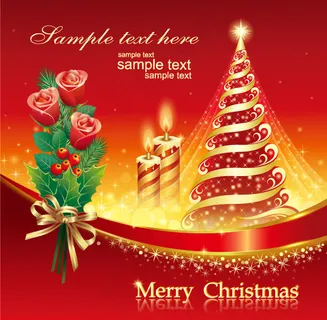 圣诞节庆典海报背景矢量素材