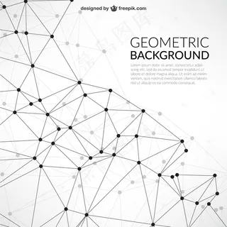 网络风格的几何背景