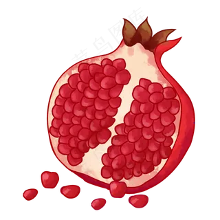 水果红色石榴插图水果红色石榴插图