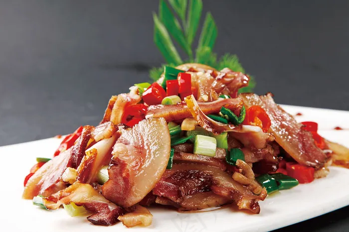 炒猪头肉图片