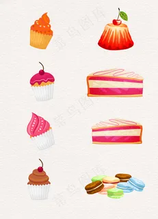 粉色精致点心设计