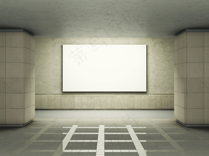 墙壁上的展板背景图片