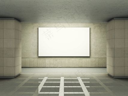 墙壁上的展板背景图片