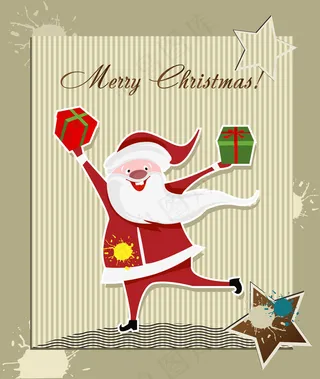 卡通圣诞老人克劳斯04矢量