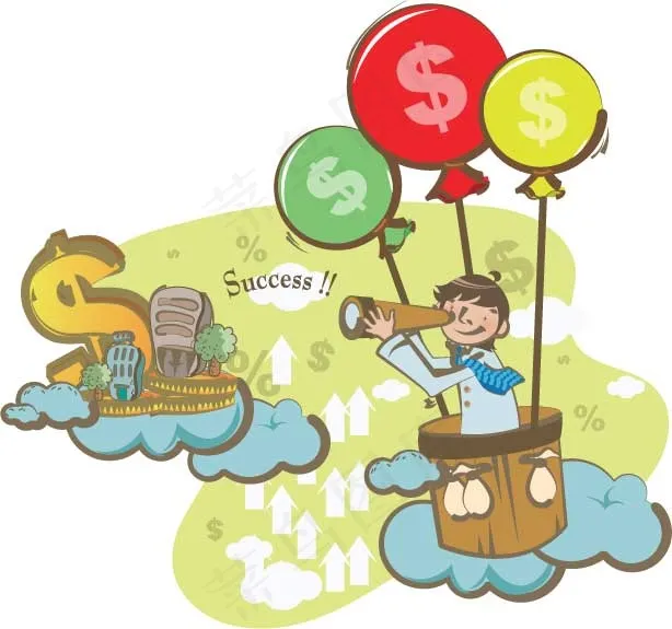 成功男子矢量图ai矢量模版下载