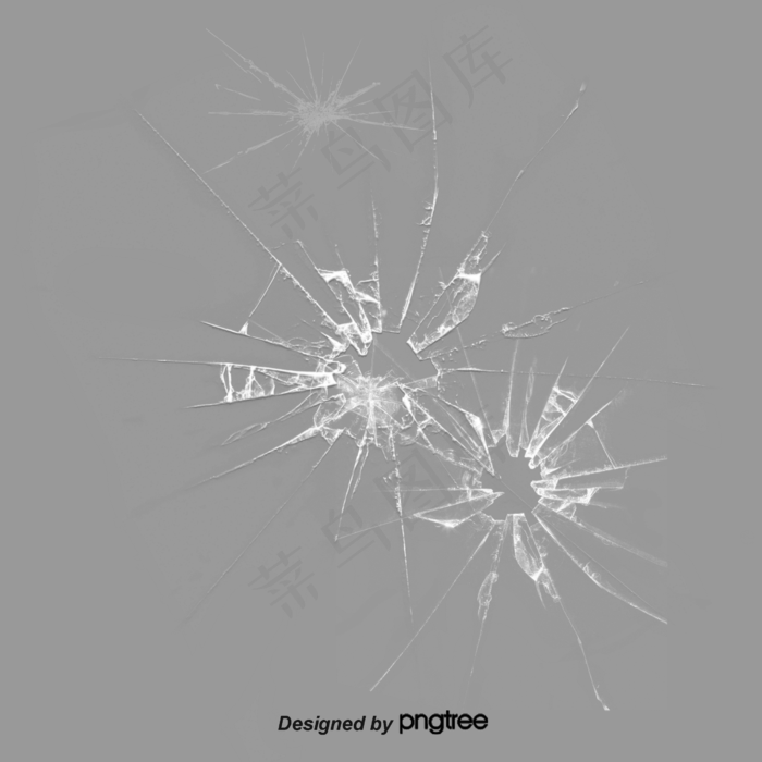 破碎的玻璃，玻璃弹孔