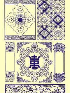 中式花纹花边图案