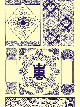 中式花纹花边图案