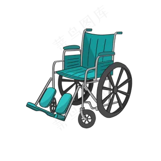 医疗设备手绘素材轮椅,免抠元素
